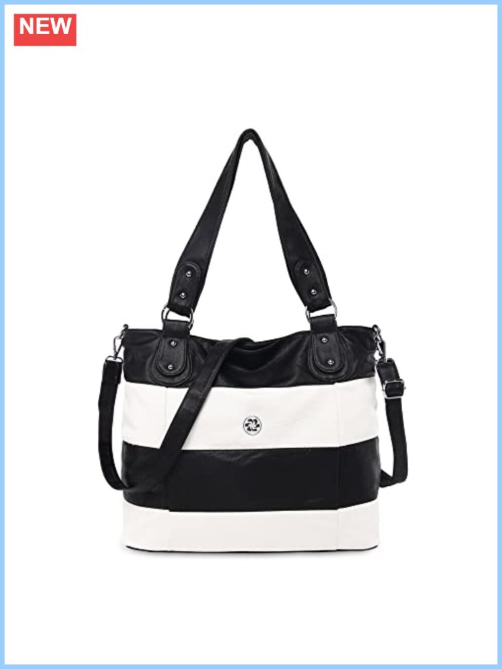 Vegan Leather Multi-Color Striped Hobo Crossbody Bag with Zippers